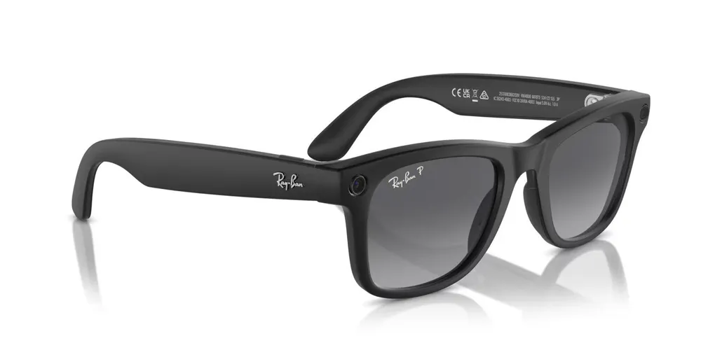 умные очки ray-ban meta glass wayfarer rw4006 matte black/polar gradient graphite умные очки ray-ban meta glass wayfarer rw4006 matte black/polar gradient graphite