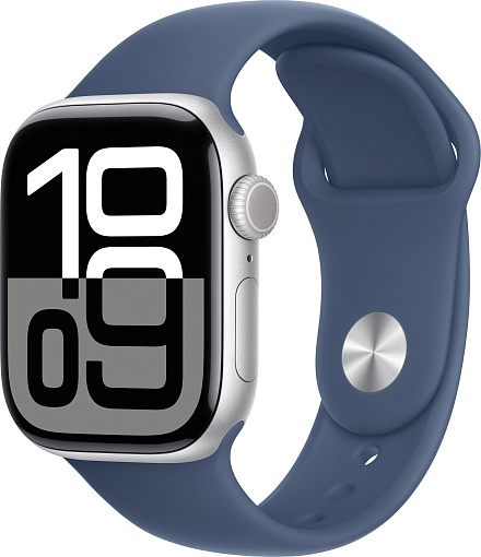 умные часы apple watch s10 42 mm silver aluminum case sport band s/l