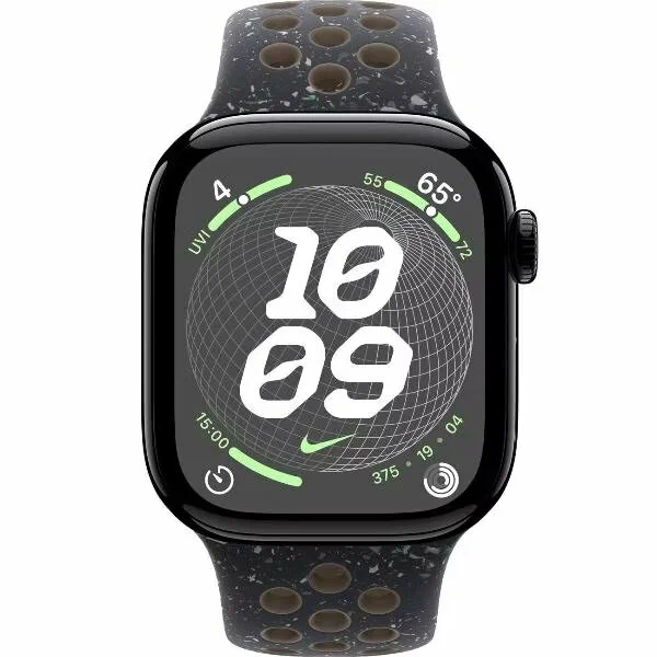 умные часы apple watch s10 42mm jet black sky midnight nike sm