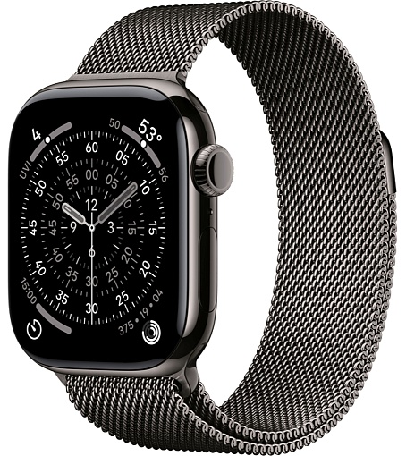 умные часы apple watch s11 46mm slate titanium case with milanese loop slate m/l умные часы apple watch s11 46mm slate titanium case with milanese loop slate m/l