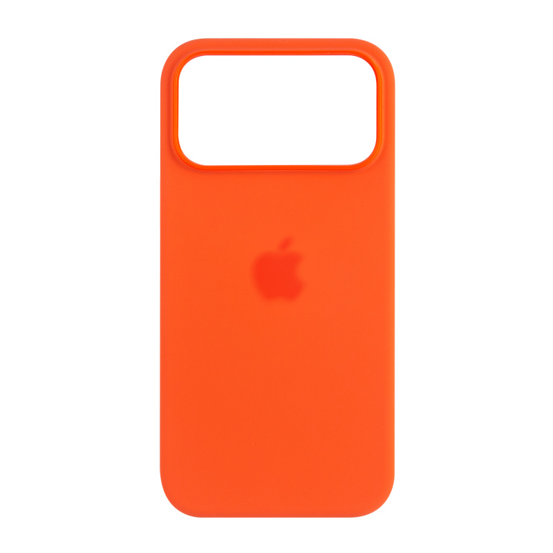 Чехол для iPhone 17 Pro Silicone Case 100% ORG (MagSafe + анимация NFC Clear) c LOGO Orange