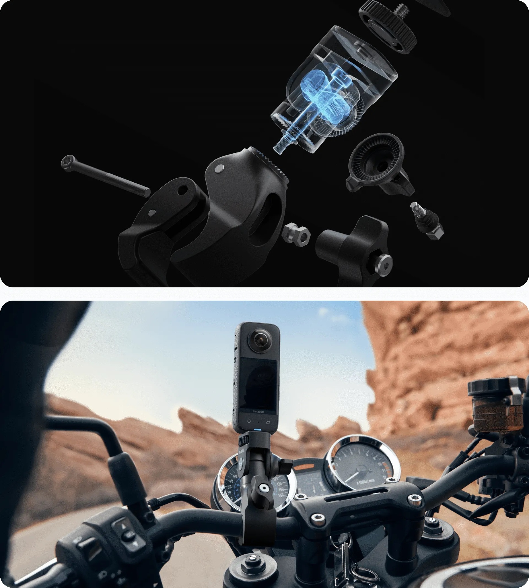 крепление для мотоцикла insta 360 motorcycle bundle (upgrade version) крепление для мотоцикла insta 360 motorcycle bundle (upgrade version)