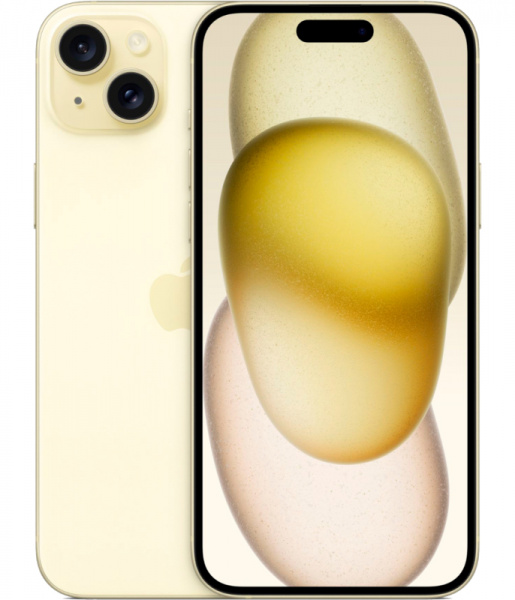 смартфон apple iphone 15 plus 256 гб, yellow (nano-sim + nano-sim)