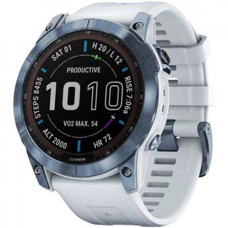 Умные часы Watch Garmin Fenix 7X Sapphire Solar Mineral Blue Whitestone  010-02541-14
