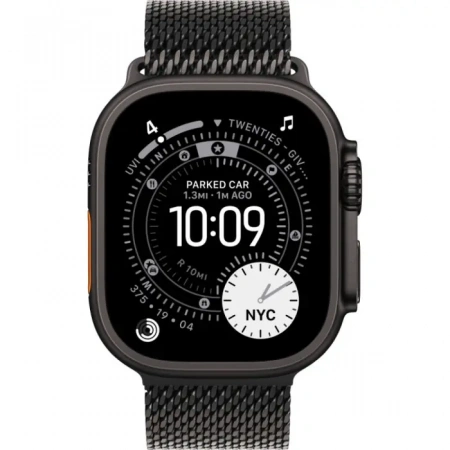 умные часы apple watch ultra 3 49 black titanium case with m black titanium milanese loop умные часы apple watch ultra 3 49 black titanium case with m black titanium milanese loop