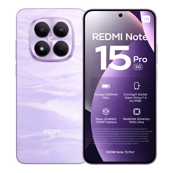 смартфон xiaomi redmi note 15 pro 5g 8/512 гб purple
