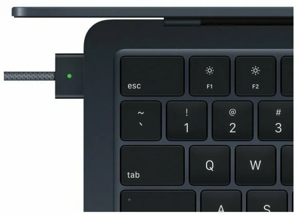 ноутбук apple macbook air 13 m2 8/256гб, midnight (mly33)