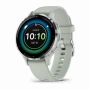 умные часы watch garmin venu 3s sage gray with silver buckle  010-02785-01