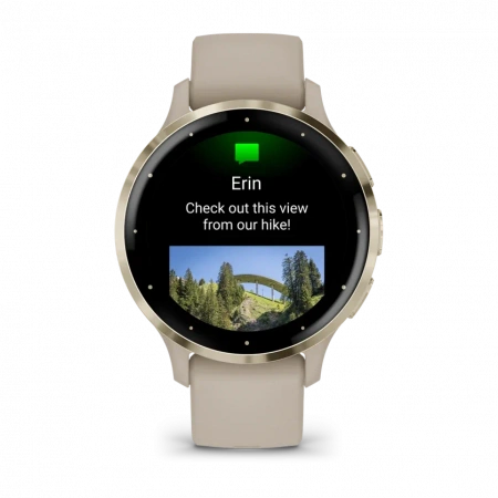 умные часы watch garmin venu 3s french gray leather band 010-02785-55