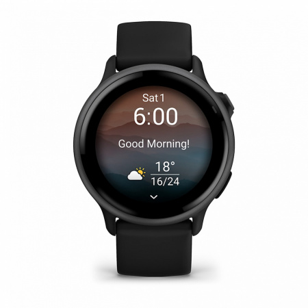 умные часы watch garmin vivoactive 6 slate with black silicone