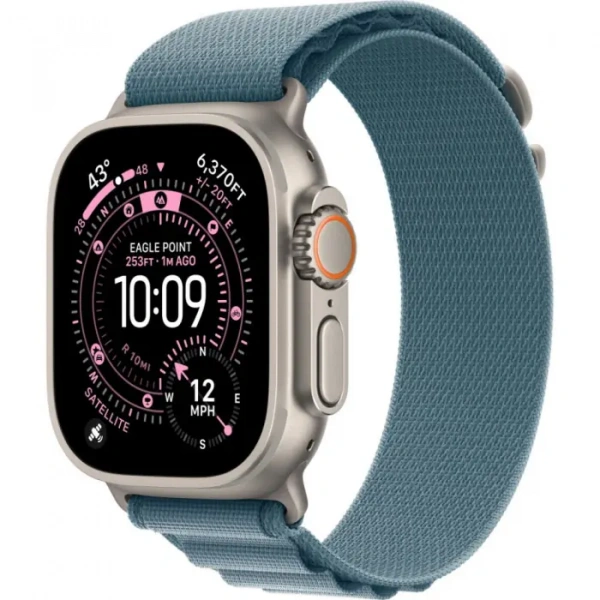 умные часы apple watch ultra 3 49 natural titanium case with m light blue alpine loop умные часы apple watch ultra 3 49 natural titanium case with m light blue alpine loop