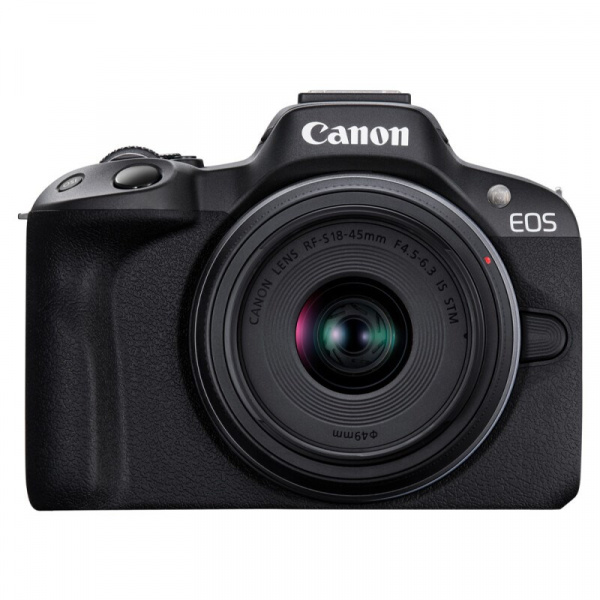 canon eos r50 double zoom kit (rf-s 18-45mm is stm + rf-s 55-210mm) black