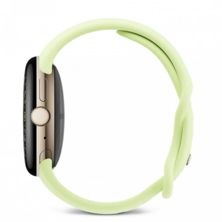 pixel watch 4 41 wi-fi polished champagne gold/lemongrass active band