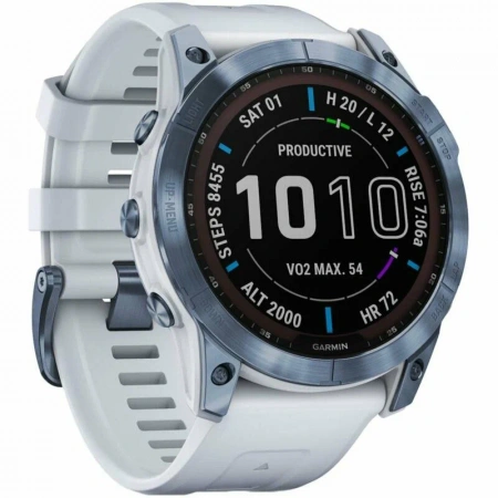умные часы watch garmin fenix 7x sapphire solar mineral blue whitestone  010-02541-14