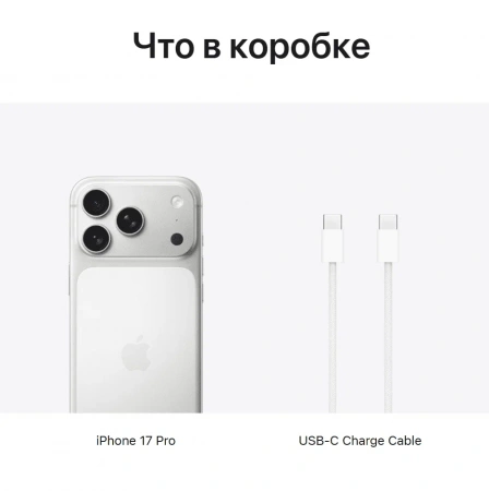 смартфон apple iphone 17 pro 1 тб, "cеребристый" | silver (esim)