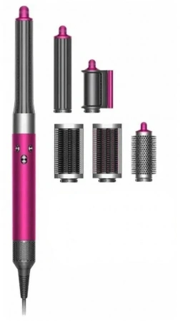 стайлер dyson airwrap complete  long hs05  barrel fuchsia nickel