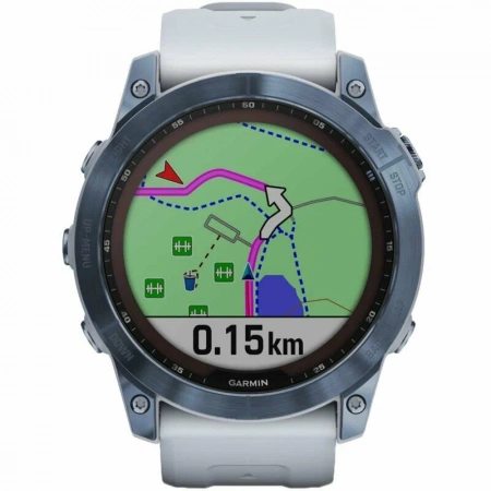 умные часы watch garmin fenix 7x sapphire solar mineral blue whitestone  010-02541-14