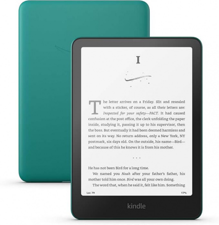 электронная книга amazon kindle paperwhite 12, 7",32gb, 2024, wi-fi, metallic jade (signature edition)