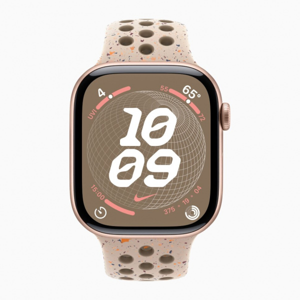 умные часы apple watch s10 46 rose gold desert stone nike m/l