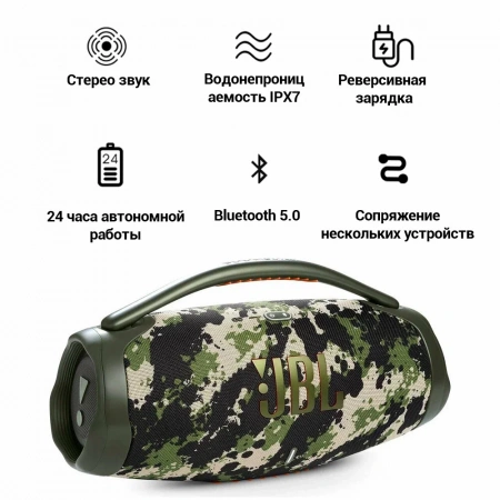 портативная акустика jbl boombox 3 squad