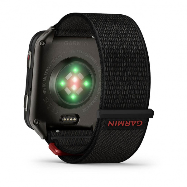 умные часы watch garmin venu x1 black/slate titanium with black nylon 010-02980-13