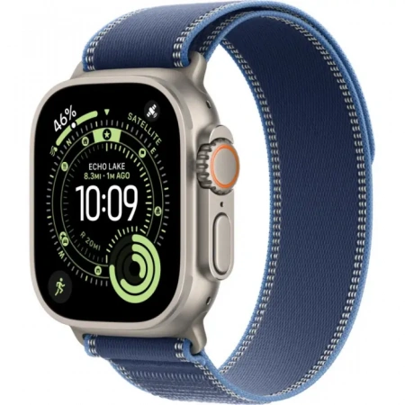 умные часы apple watch ultra 3 49 natural titanium case with m/l blue/bright blue trail loop умные часы apple watch ultra 3 49 natural titanium case with m/l blue/bright blue trail loop