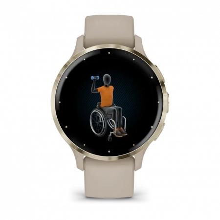 умные часы watch garmin venu 3s french gray leather band 010-02785-55