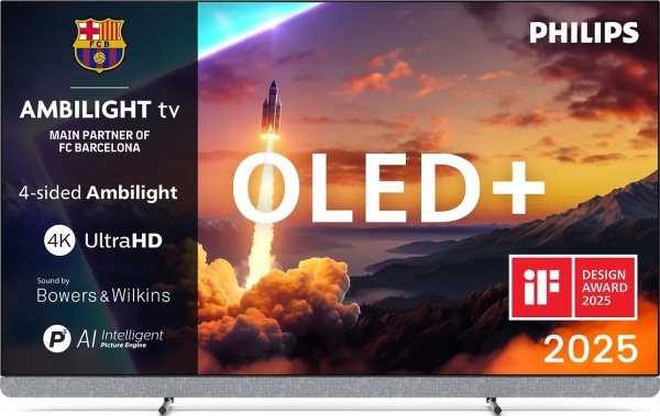 Телевизор 77 Philips 77OLED910, OLED, 4K UHD, Google TV, Ambilight
