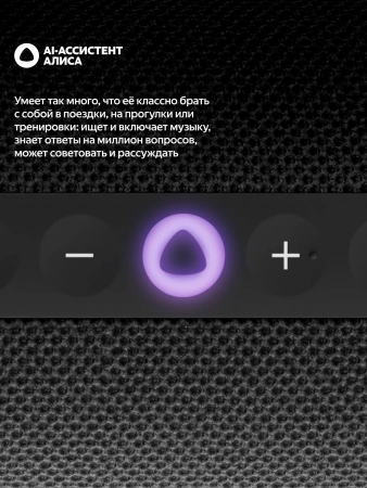 умная колонка яндекс станция стрит с алисой, черный