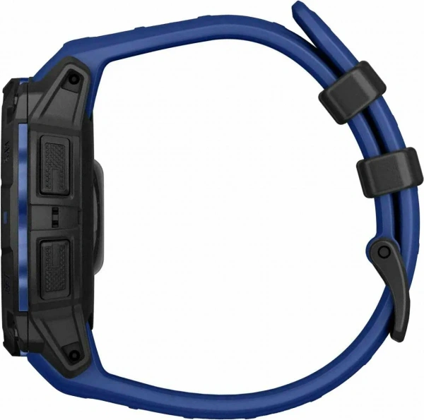 умные часы watch garmin instinct 3 50 amoled black with black/bolt blue band 010-03020-03