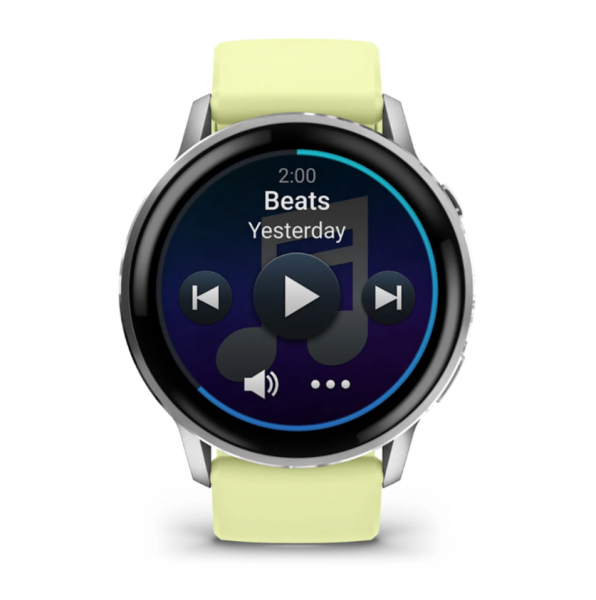 умные часы watch garmin venu 4 45 mm silver with citron silicone 010-03014-02