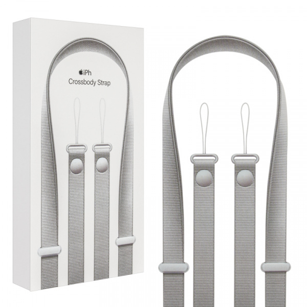 Ремень через плечо Crossbody Strap для iPhone Light Gray