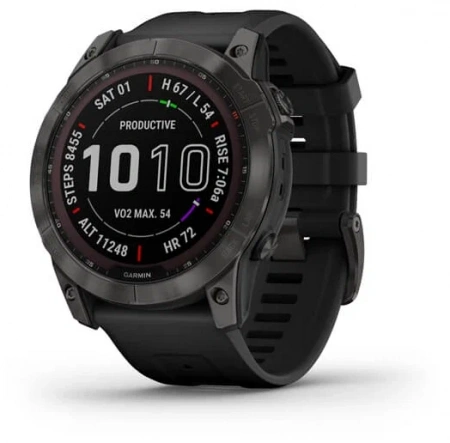 умные часы watch garmin fenix 7x sapphire solar carbon gray