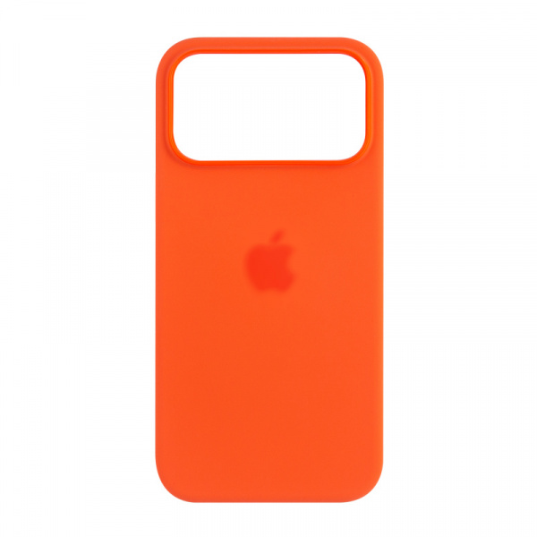 Чехол для iPhone 17 Pro Silicone Case 100% ORG (MagSafe + анимация NFC Clear) c LOGO Orange