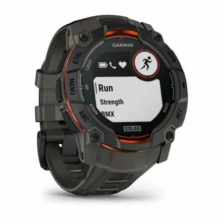 умные часы watch garmin instinct 3 50 solar black/charcoal band 010-02935-00