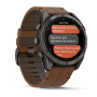 умные часы watch garmin fenix 8 pro 47mm amoled sapphire titanium carbon grey chestnut leather 010-03198-40 умные часы watch garmin fenix 8 pro 47mm amoled sapphire titanium carbon grey chestnut leather 010-03198-40
