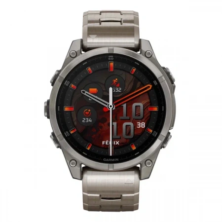 умные часы watch garmin fenix 8 47 amoled sapphire titanium graphite band 010-02904-40