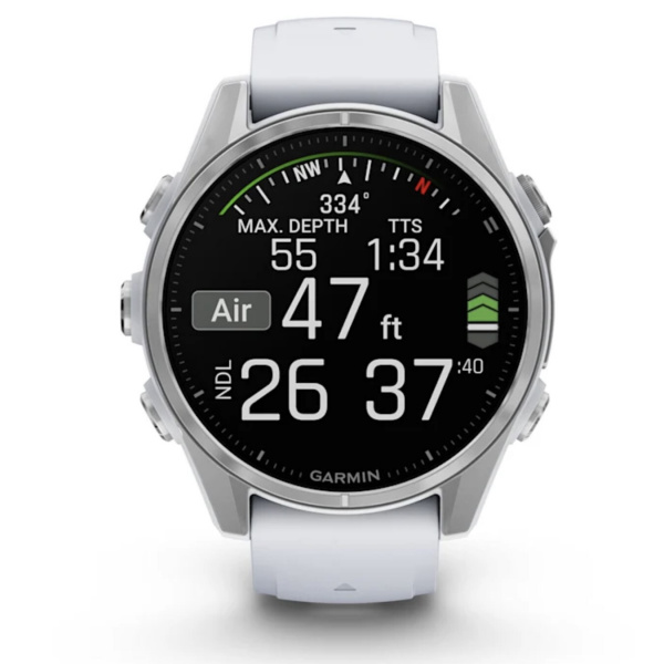 умные часы watch garmin fenix 8 43 amoled sapphire soft gold with whitestone 010-02903-18
