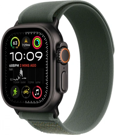 умные часы apple watch ultra 2 (2024) 49 black titanium case with m/l green trail loop умные часы apple watch ultra 2 (2024) 49 black titanium case with m/l green trail loop