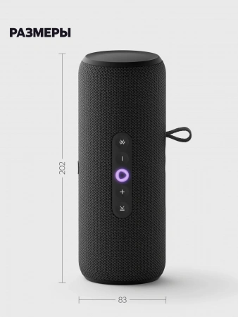 умная колонка яндекс станция стрит с алисой, черный