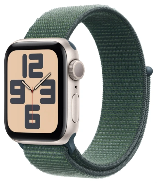 Умные часы Apple Watch SE 2 (2024) 44 Starlight Case Lake Green Loop (MXEW3)