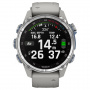 умные часы watch garmin descent mk3i 43 stainless steel with fog gray silicone