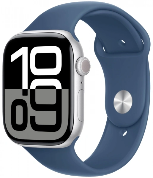 умные часы apple watch s10 46 mm silver aluminum case sport band m/l