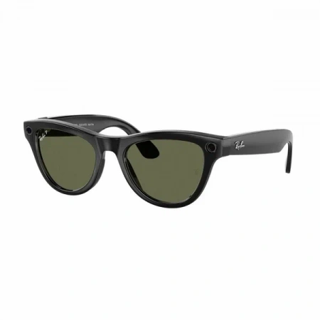 умные очки ray-ban meta skyler (l), rw4010 shiny black/g15 green
